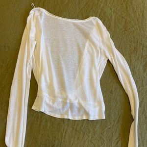 Free People backless long sleeve top